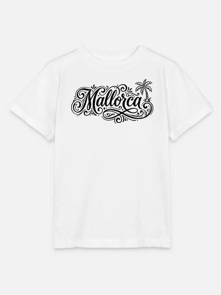 Mallorca Schrift Palmen - Stanley/Stella Kinder T-Shirt MINI CREATOR  - Weiß