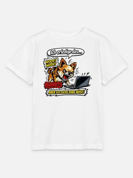 Ich mach das aber ich gucke dabei böse Chihuahua - Stanley/Stella Kinder T-Shirt MINI CREATOR - Weiß