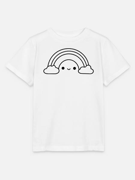 Regenbogen - Stanley/Stella Kinder T-Shirt MINI CREATOR - Weiß