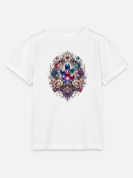 Kristallblumen Prisma Ring - Stanley/Stella Kinder T-Shirt MINI CREATOR  - Weiß