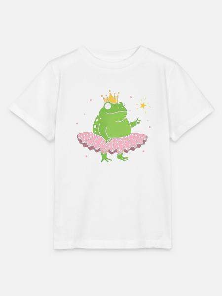 Froschprinzessin im Rosa-Tutu - Stanley/Stella Kinder T-Shirt MINI CREATOR - Weiß