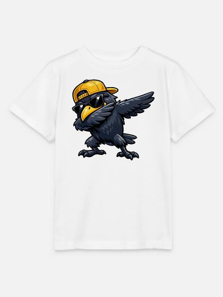 Dabbing Raven - Stanley/Stella Kinder T-Shirt MINI CREATOR - Weiß