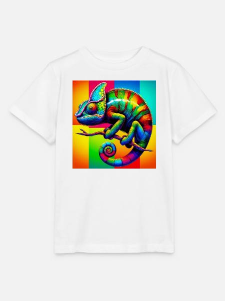Chamäleon - Stanley/Stella Kinder T-Shirt MINI CREATOR  - Weiß