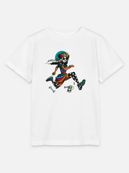 Dia Muertos Runner - Stanley/Stella Kinder T-Shirt MINI CREATOR  - Weiß