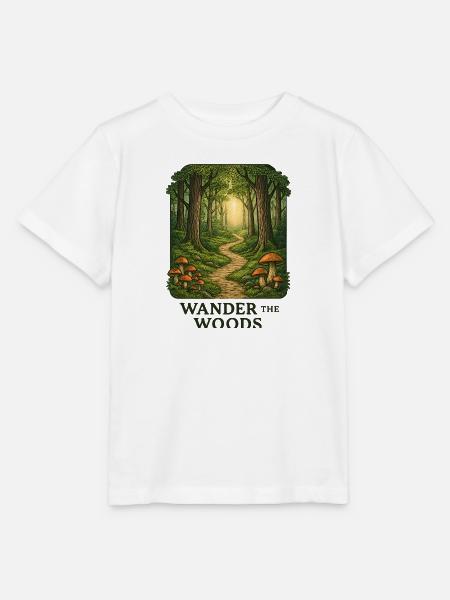 Waldpfad Wander durch den Wald - Stanley/Stella Kinder T-Shirt MINI CREATOR  - Weiß