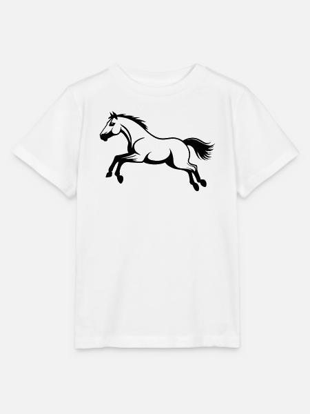 Pferdestil-Sprung - Stanley/Stella Kinder T-Shirt MINI CREATOR - Weiß