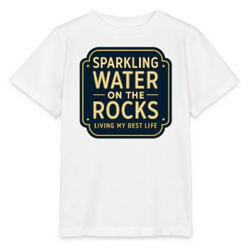 Eau pétillante sur rochers, néon - T-shirt bio MINI CREATOR Stanley/Stella Enfant - blanc - Devant - Maike (125cm)