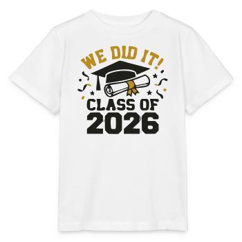 We did it Class of 2026 Spruch - Stanley/Stella Kinder T-Shirt MINI CREATOR  - Weiß - Vorne - Maike (125cm)