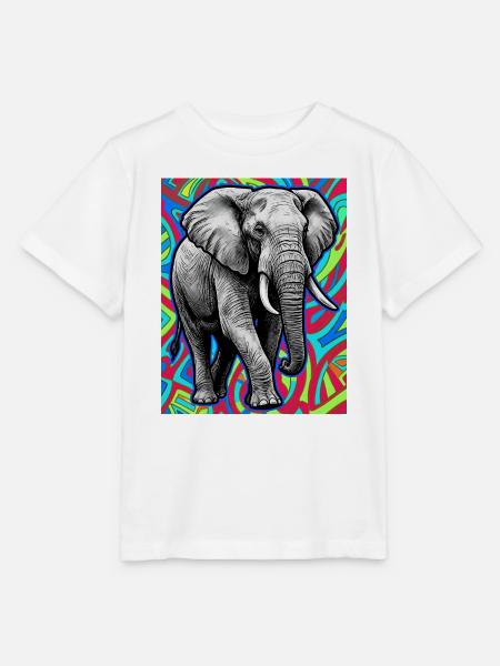 Elefant - Stanley/Stella Kinder T-Shirt MINI CREATOR - Weiß