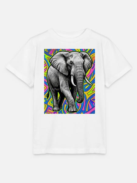 Elefant - Stanley/Stella Kinder T-Shirt MINI CREATOR - Weiß