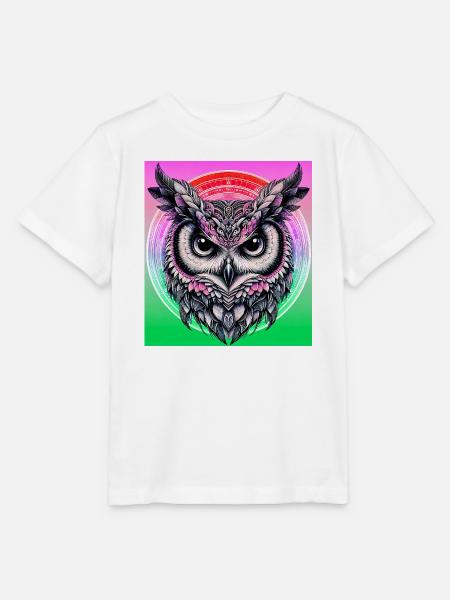 Eule - Stanley/Stella Kinder T-Shirt MINI CREATOR  - Weiß