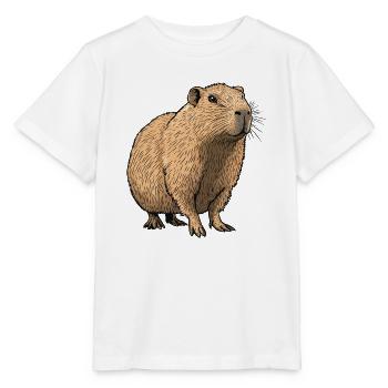 Nature Tones Capybara Illustration - Stanley/Stella MINI CREATOR Kids’ T-Shirt - white - Front - Maike (125cm)