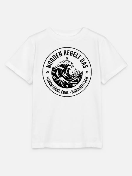 Norden regelt das Kompass Norddeutsch - Stanley/Stella Kinder T-Shirt MINI CREATOR - Weiß
