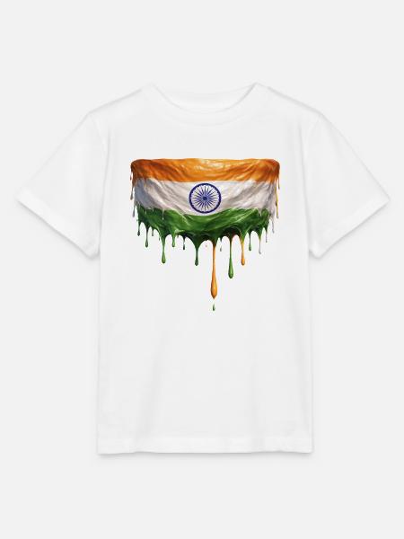 Indischer Flaggen Kunst - Stanley/Stella Kinder T-Shirt MINI CREATOR - Weiß