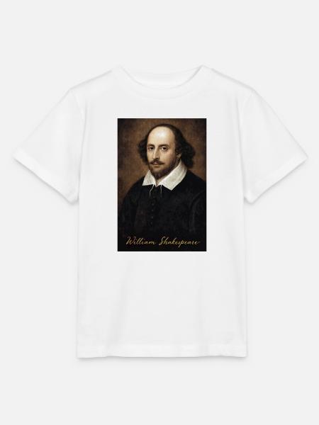 William Shakespeare Porträt - Stanley/Stella Kinder T-Shirt MINI CREATOR - Weiß