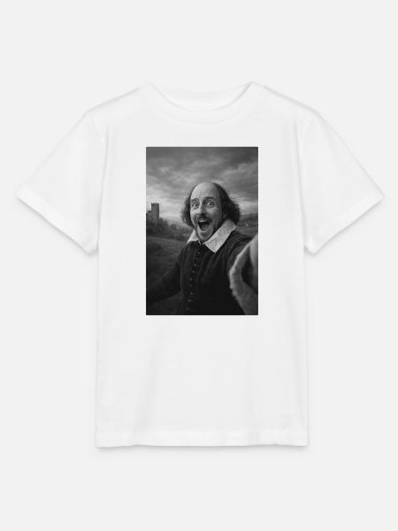 William Shakespeare Selfie - Stanley/Stella Kinder T-Shirt MINI CREATOR - Weiß