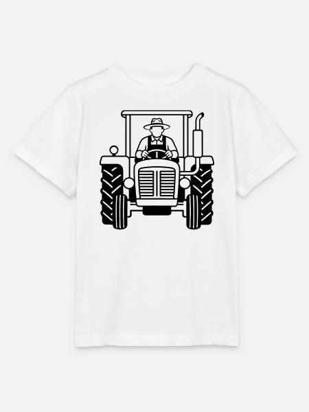 Traktor - Stanley/Stella Kinder T-Shirt MINI CREATOR  - Weiß