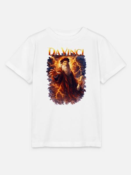 Leonardo Da Vinci Porträt - Stanley/Stella Kinder T-Shirt MINI CREATOR - Weiß