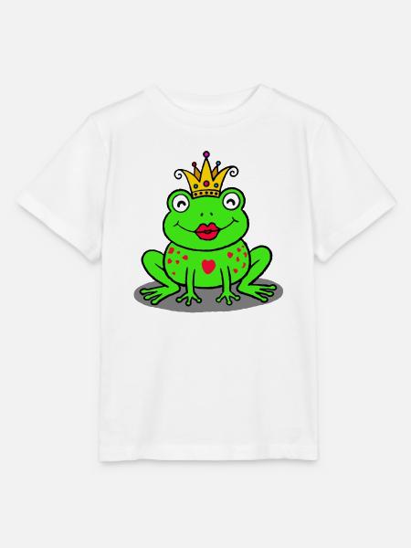 Königlicher Frosch mit Herz - Stanley/Stella Kinder T-Shirt MINI CREATOR  - Weiß