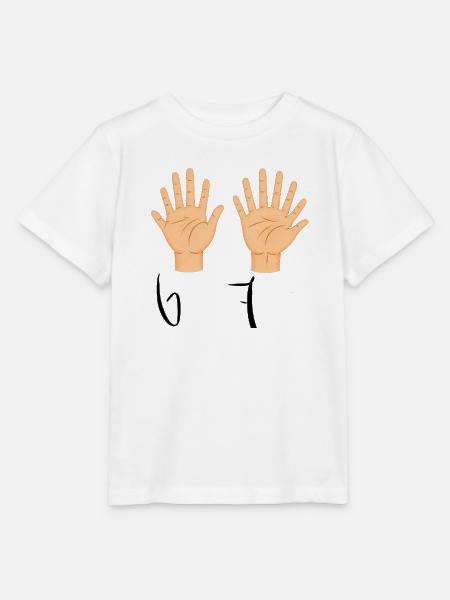 Double Open Hands Illustration - Stanley/Stella Kinder T-Shirt MINI CREATOR  - Weiß