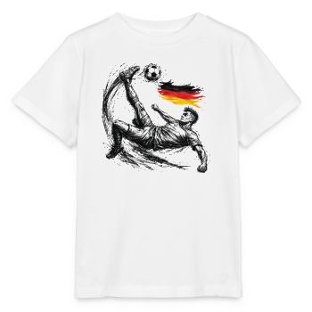 Football overhead kick Germany Style - Stanley/Stella MINI CREATOR Kids’ T-Shirt - white - Front - Maike (125cm)