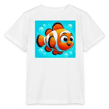 Poisson-clown - T-shirt bio MINI CREATOR Stanley/Stella Enfant - blanc - Devant - Maike (125cm)