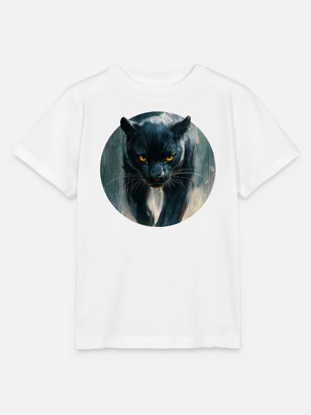 Design de Panthère noire - Stanley/Stella Kinder T-Shirt MINI CREATOR  - Weiß
