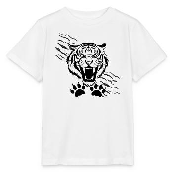 Ombres Arquées et Tigre - T-shirt bio MINI CREATOR Stanley/Stella Enfant - blanc - Devant - Maike (125cm)