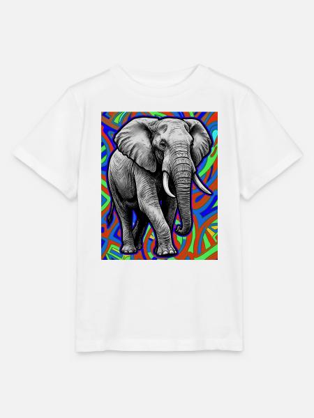 Elefant - Stanley/Stella Kinder T-Shirt MINI CREATOR - Weiß