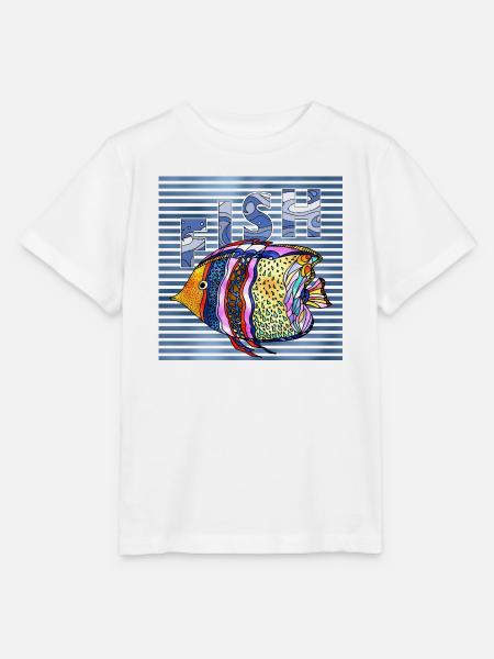 Fisch - Stanley/Stella Kinder T-Shirt MINI CREATOR  - Weiß