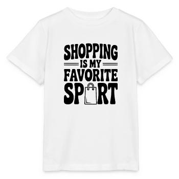 Einkaufen ist mein Lieblingssport - Stanley/Stella Kinder T-Shirt MINI CREATOR  - Weiß - Vorne - Maike (125cm)