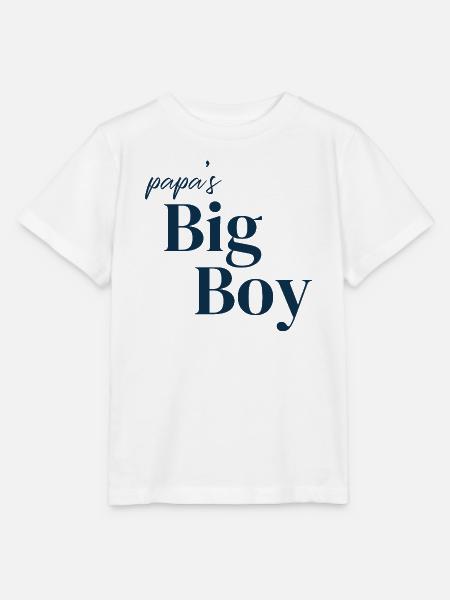Papa's big boy - Stanley/Stella Kinder T-Shirt MINI CREATOR  - Weiß