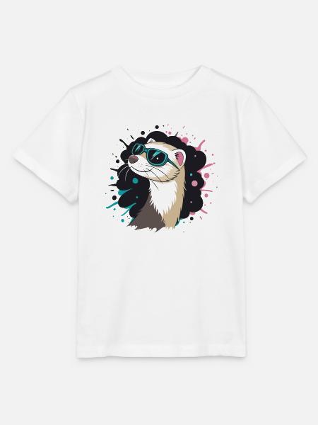 Sommerotter-Blaubrille - Stanley/Stella Kinder T-Shirt MINI CREATOR - Weiß