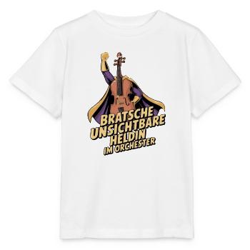 Bratsche - Unsichtbare Heldin Im Orchester - Stanley/Stella Kinder T-Shirt MINI CREATOR  - Weiß - Vorne - Maike (125cm)