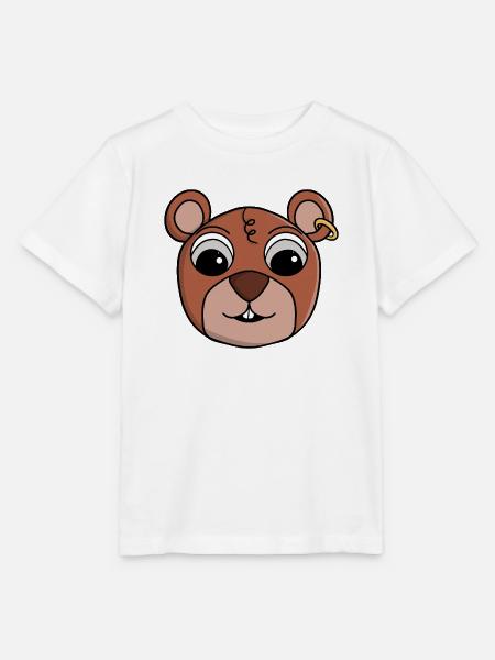 Fröhliches, freches Tiergesicht - Stanley/Stella Kinder T-Shirt MINI CREATOR - Weiß
