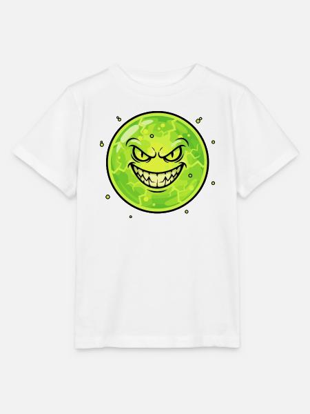 Grimmischer Mond mit Grinsen - Stanley/Stella Kinder T-Shirt MINI CREATOR - Weiß