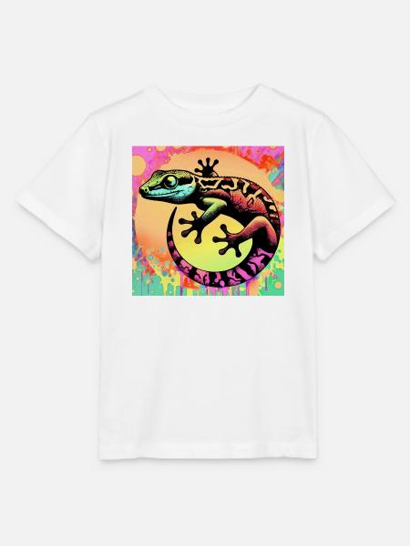 Gecko - Stanley/Stella Kinder T-Shirt MINI CREATOR  - Weiß