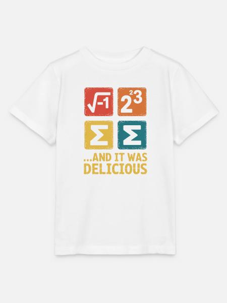 Mathe-Wortwitz: Und es war köstlich - Stanley/Stella Kinder T-Shirt MINI CREATOR  - Weiß