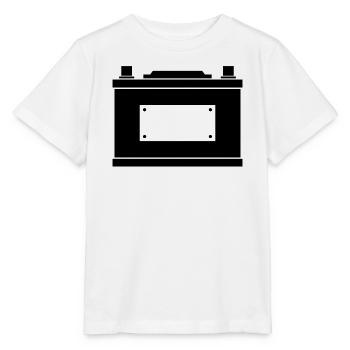 Autobatterie - Stanley/Stella Kinder T-Shirt MINI CREATOR  - Weiß - Vorne - Maike (125cm)