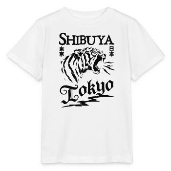 Shibuya Tokyo Tiger - Stanley/Stella Kinder T-Shirt MINI CREATOR  - Weiß - Vorne - Maike (125cm)