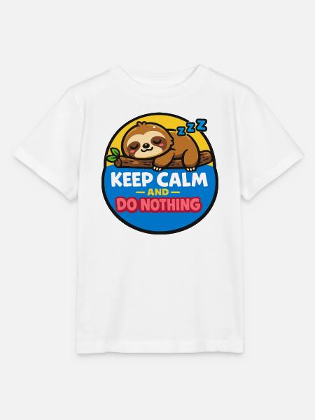 Faultierruhe – Nichts Tun Motto - Stanley/Stella Kinder T-Shirt MINI CREATOR  - Weiß