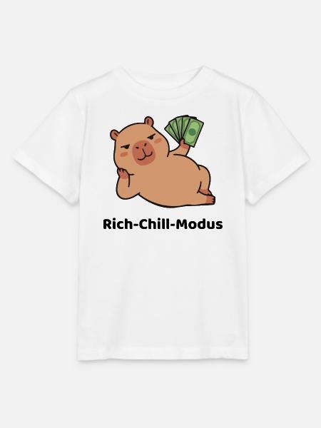 Geldschein-Piggy Pose Wasserschwein Capybara - Stanley/Stella Kinder T-Shirt MINI CREATOR  - Weiß