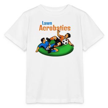 Lawn Acrobats Fußballakrobaten (Blutgrätsche) - Stanley/Stella Kinder T-Shirt MINI CREATOR  - Weiß - Vorne - Maike (125cm)