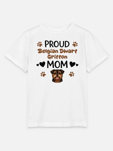 Stolze Griffon Mutter, Belgischer Zwerggriffon - Stanley/Stella Kinder T-Shirt MINI CREATOR - Weiß