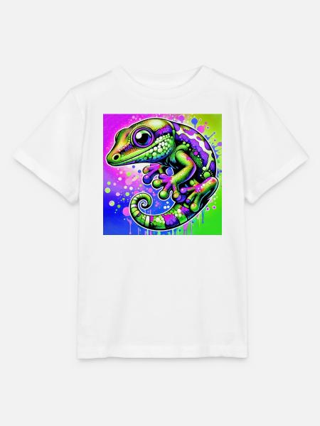 Gecko - Stanley/Stella Kinder T-Shirt MINI CREATOR  - Weiß
