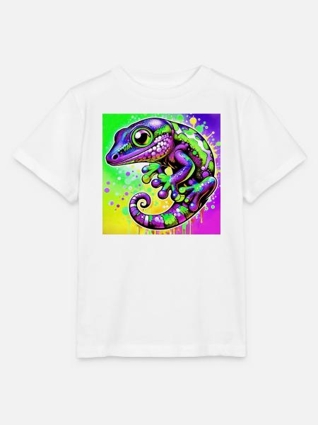 Gecko - Stanley/Stella Kinder T-Shirt MINI CREATOR  - Weiß
