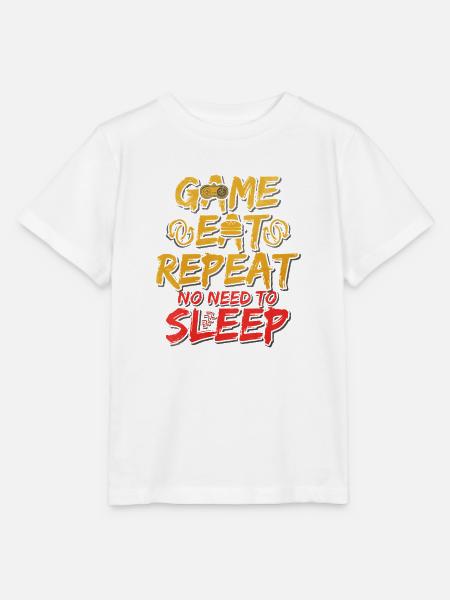 Game Eat Repeat – LAN Party Mode - Stanley/Stella Kinder T-Shirt MINI CREATOR  - Weiß