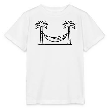 Plan des vacances des palmiers Hammock - T-shirt bio MINI CREATOR Stanley/Stella Enfant - blanc - Devant - Maike (125cm)