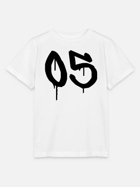 Nummer 05 Urbaner Graffiti-Stil - Stanley/Stella Kinder T-Shirt MINI CREATOR - Weiß