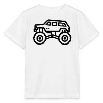 monster truck - T-shirt bio MINI CREATOR Stanley/Stella Enfant - blanc - Devant - Maike (125cm)